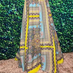 Boho handkerchief style print skirt